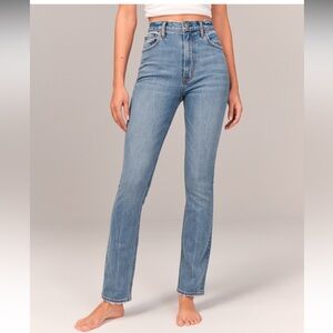 Abercrombie & Fitch Women's High Rise Jeans - Light Blue